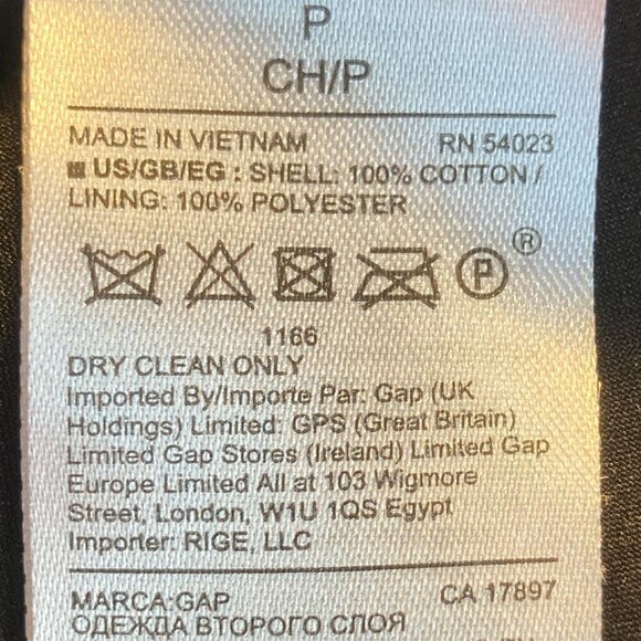 Gap SZ S Black & white textured weave short sleeve shift dress zipper details - Picture 8 of 9